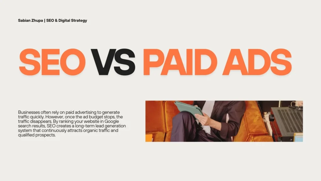 SEO vs Paid Ads comparison for lead generation strategy